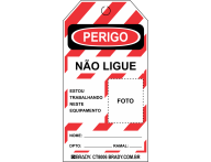 Cartão de Travamento | Perigo Não Ligue